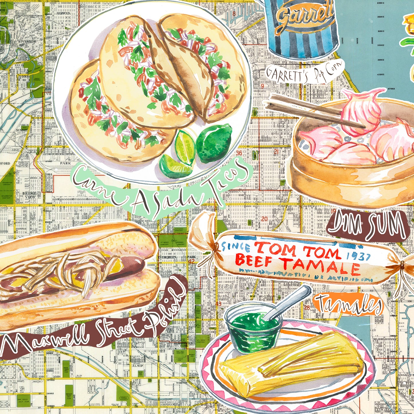 Carte de Chicago et ses Spécialités Culinaires