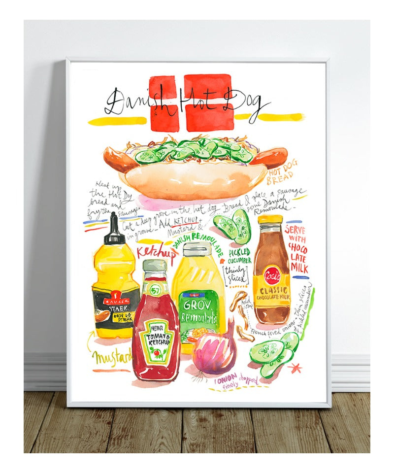La recette du hot-dog danois