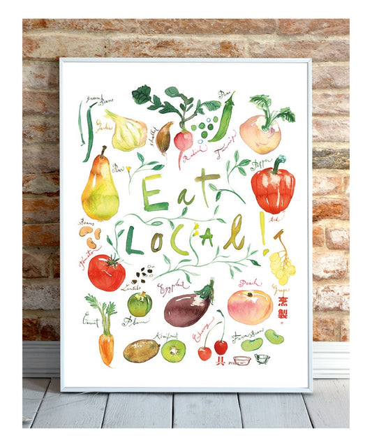 " Eat Local " Poster Spécial Locavore