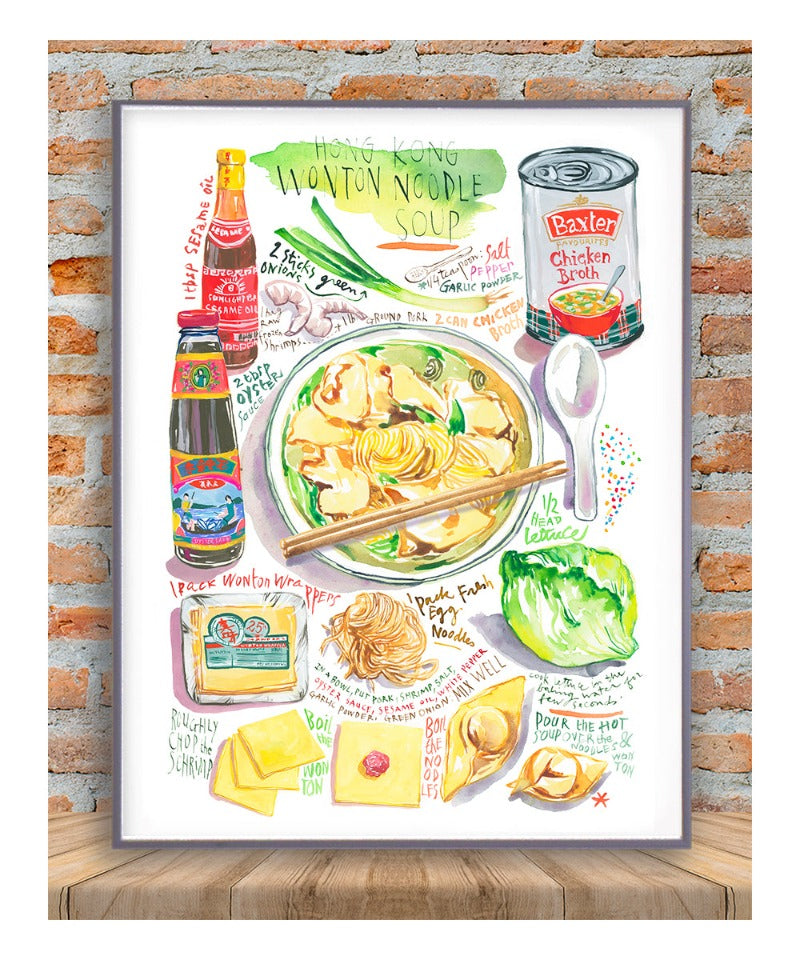 Recette de la Soupe aux Nouilles Wonton de Hong Kong