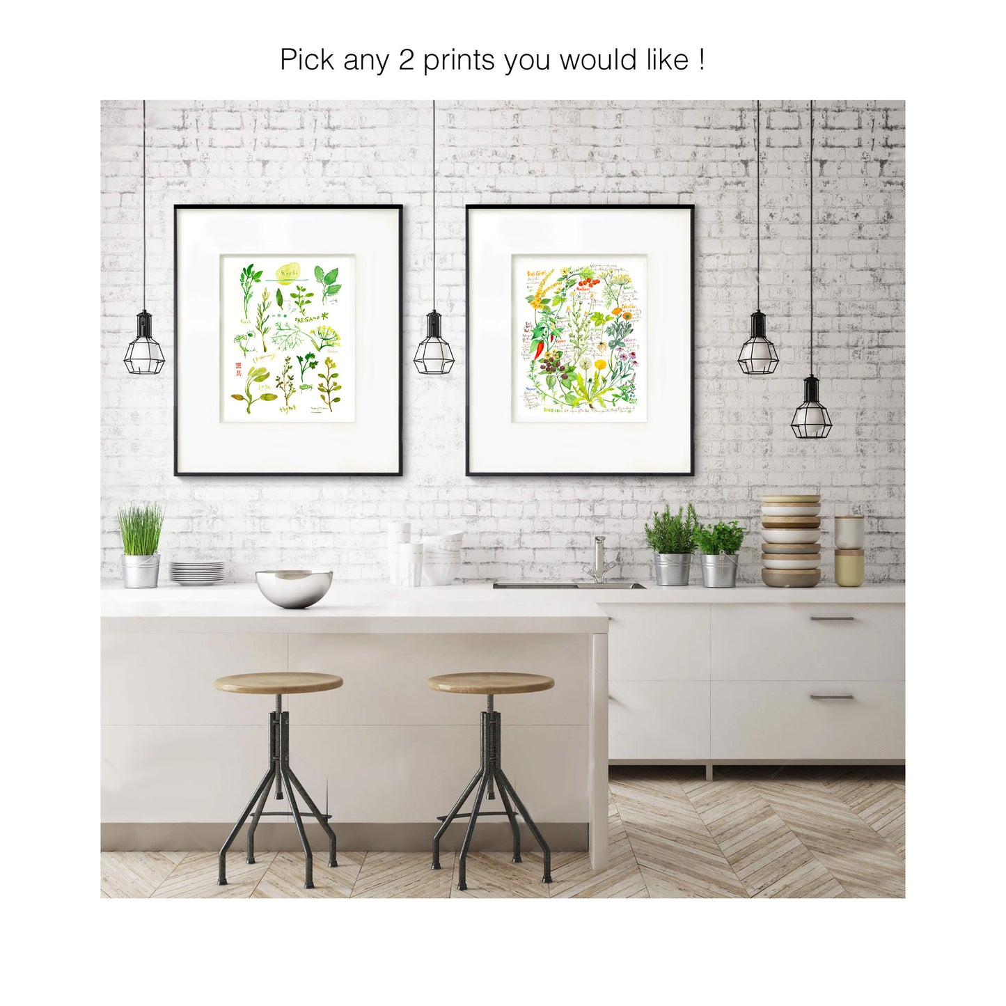 Set of 2 prints. Choose any two prints